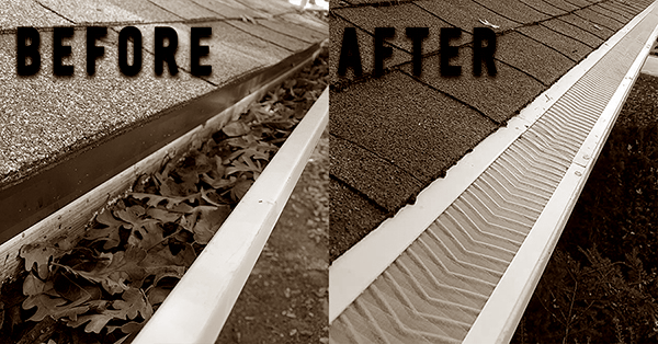gutter arrow before and after
