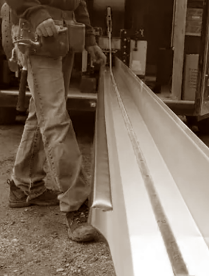Making Gutters on Machine.